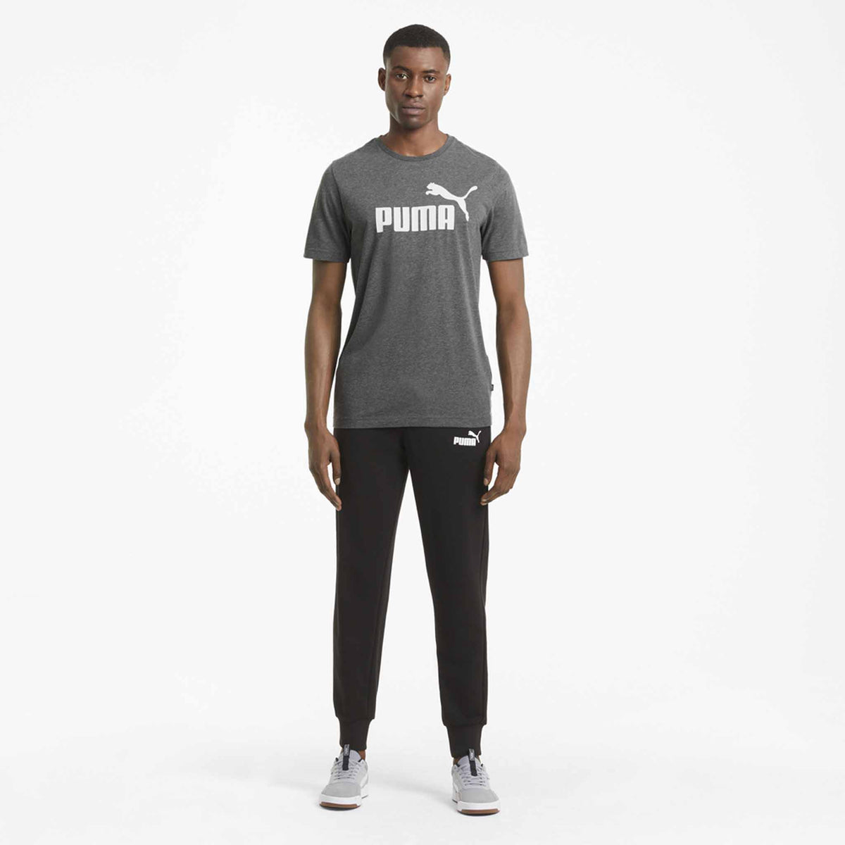 T-shirt Puma Essential Chiné pour homme Noir chiné modèle