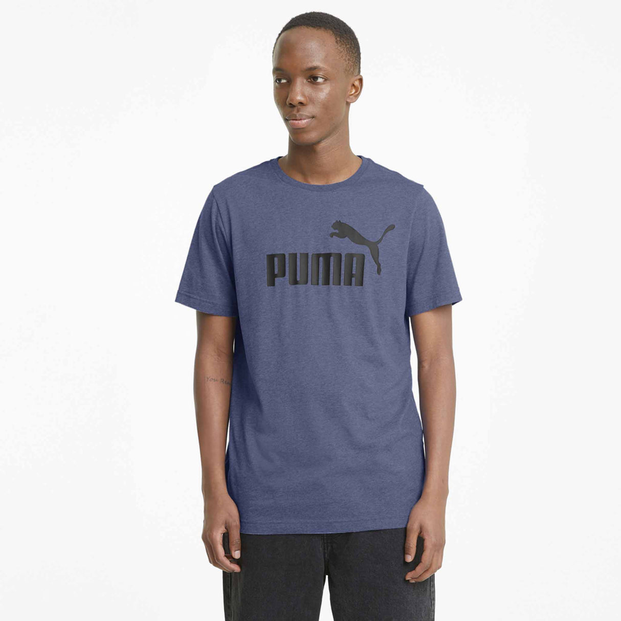 T-shirt Puma Essential Chiné pour homme bleu modèle