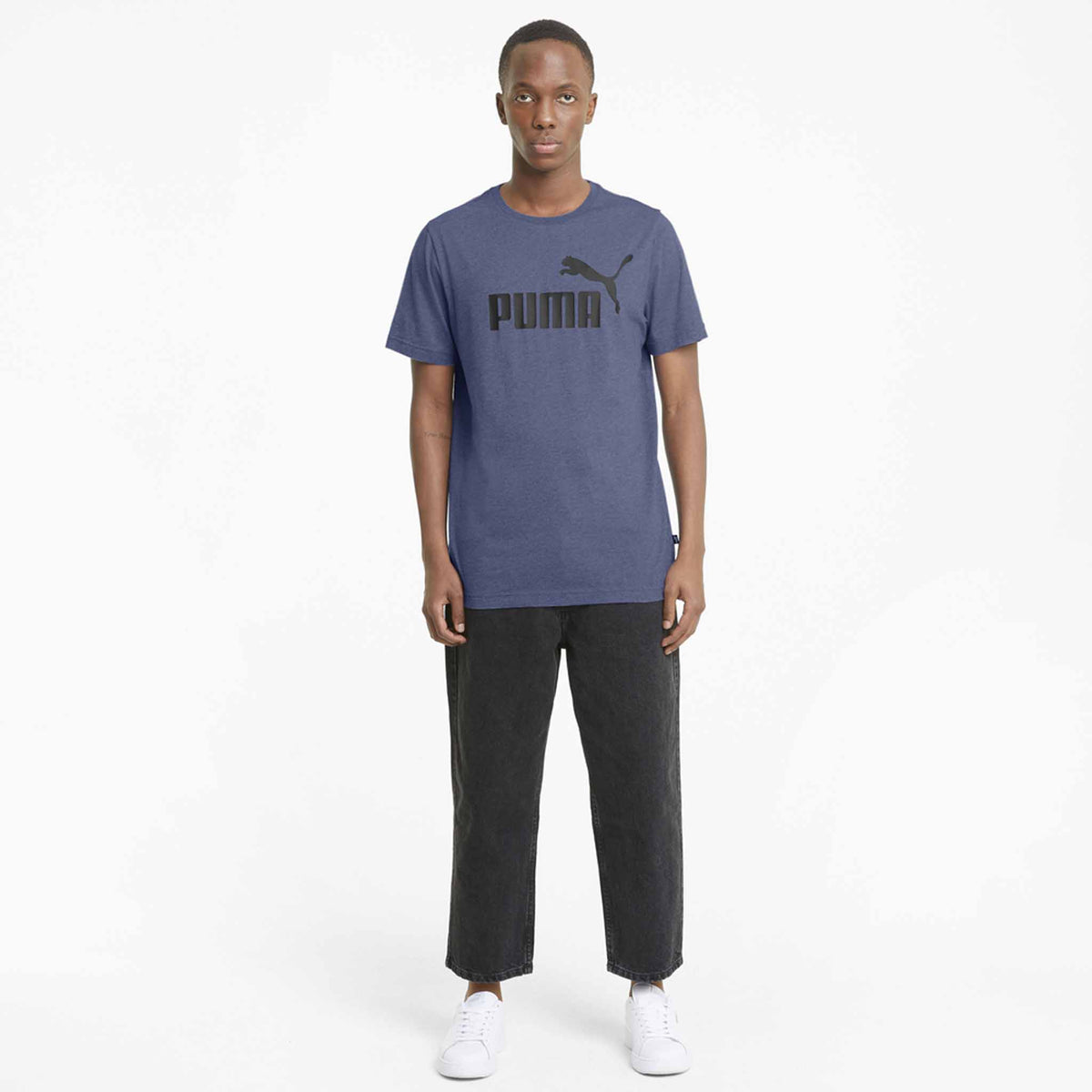 T-shirt Puma Essential Chiné pour homme bleu modèle 2