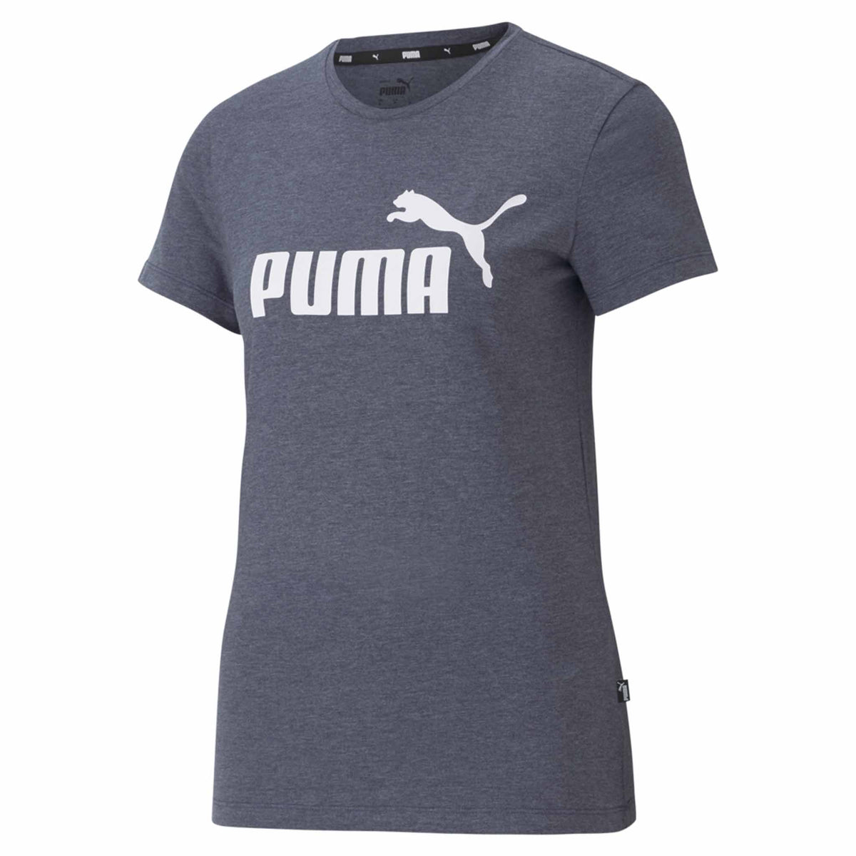 T-shirt Puma Essential chiné à manches courtes pour femme Bleu