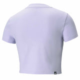 T-shirt Puma Essential Slim Logo Tee pour femme dos violet
