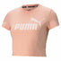 T-shirt Puma Essential Slim Logo Tee pour femme pêche