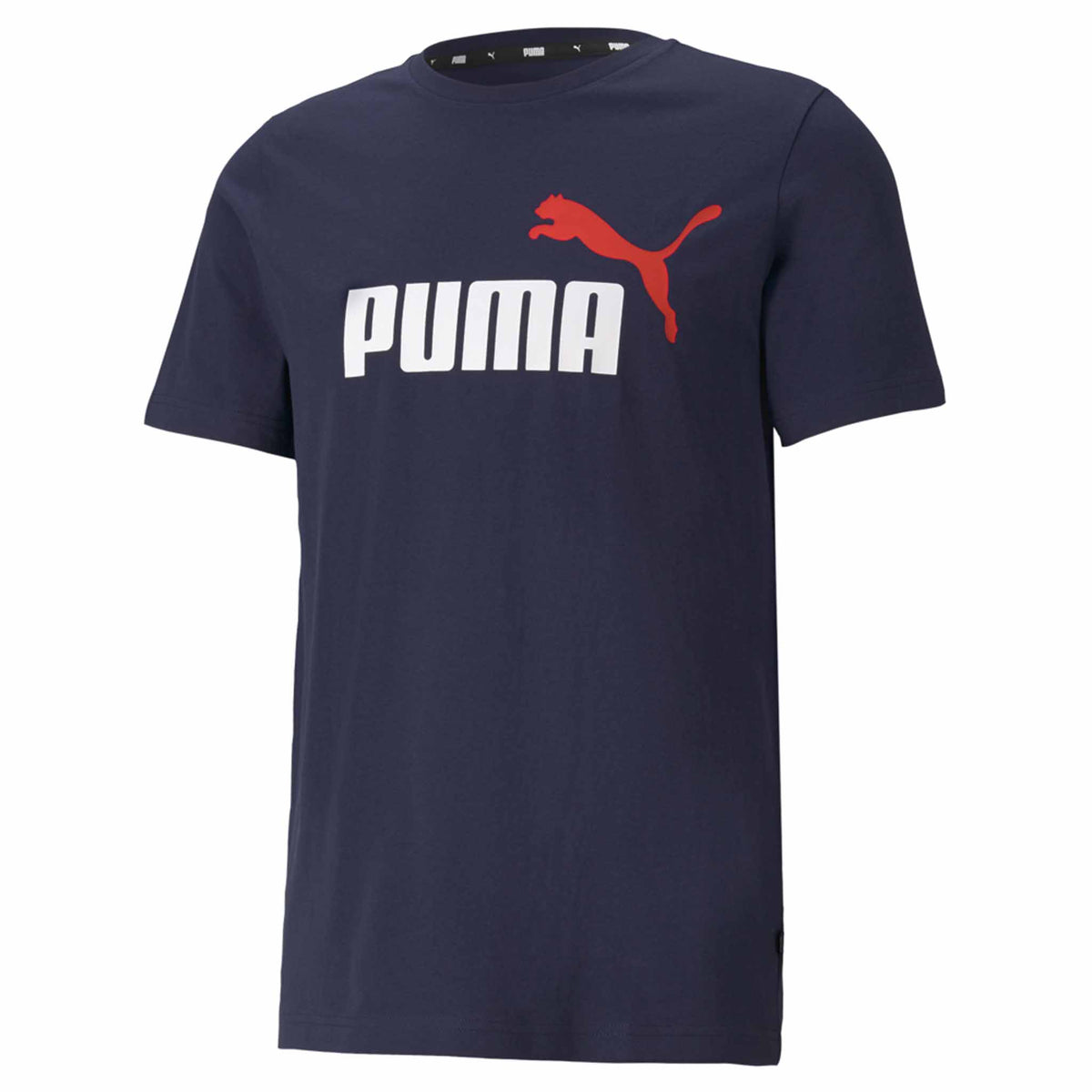 Puma t-shirt Essential+ 2 Colour logo pour homme bleu