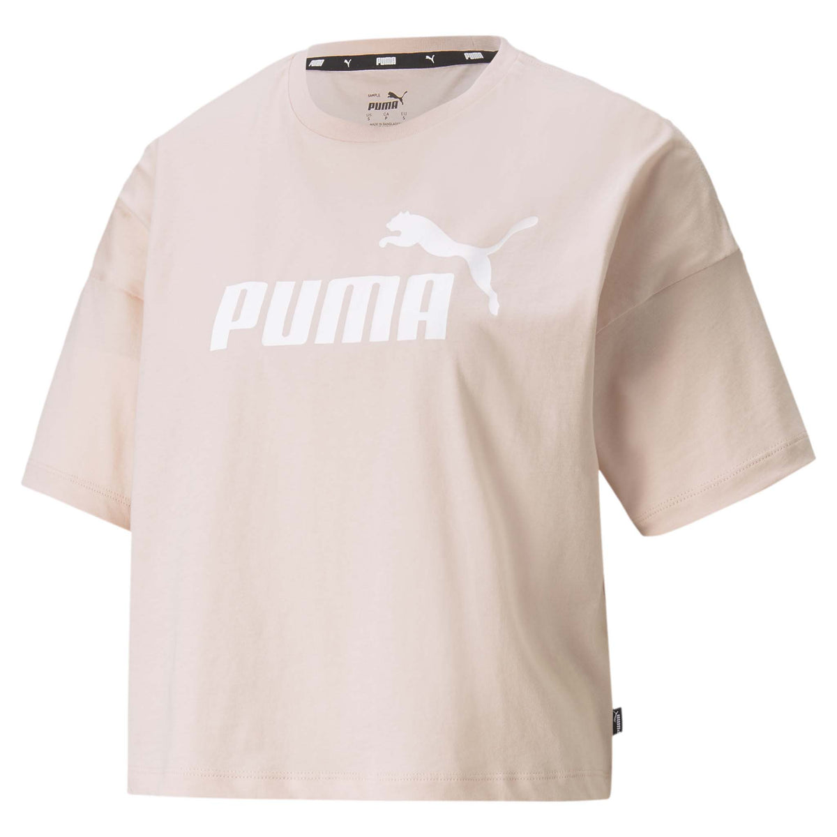 T-shirt Puma Essential Cropped Logo Tee rose pour femme