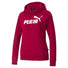 Sweatshirt à capuche Puma Essential Logo Hoodie Fleece rouge pour femme