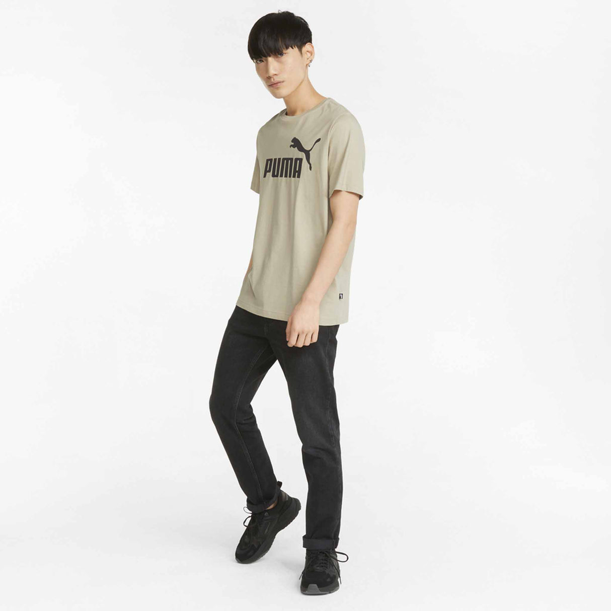 Puma t-shirt Essential Logo Tee pour homme - Putty