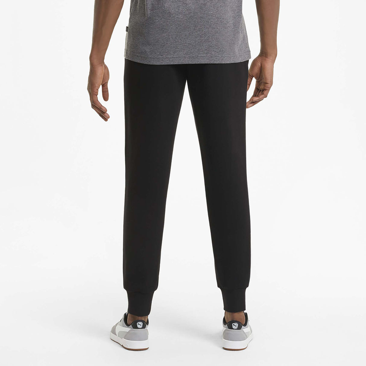 Puma Essential Logo pants pantalon en molleton noir pour homme dos