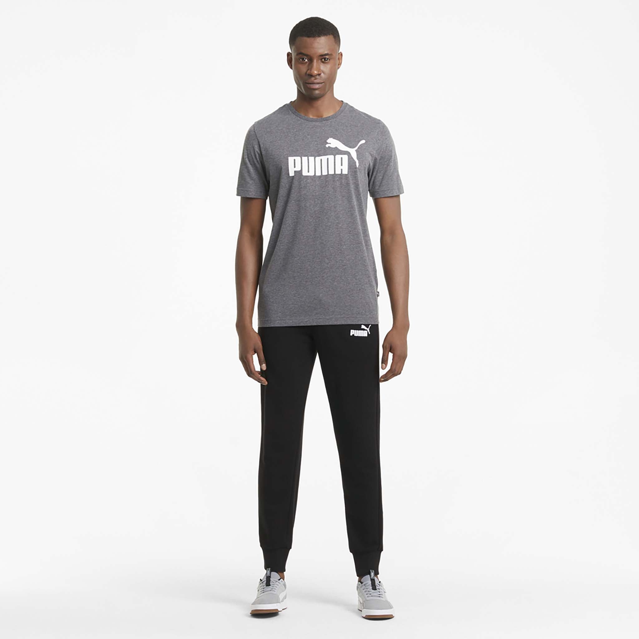 Puma Essentials Logo Pants Mens Grey Casual Athletic Bottoms