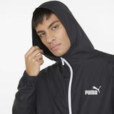 Jacket Puma Essential Solid Windbreaker noir homme capuche