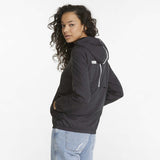 Puma Essential Solid Windbreaker manteau coupe-vent noir femme lateral
