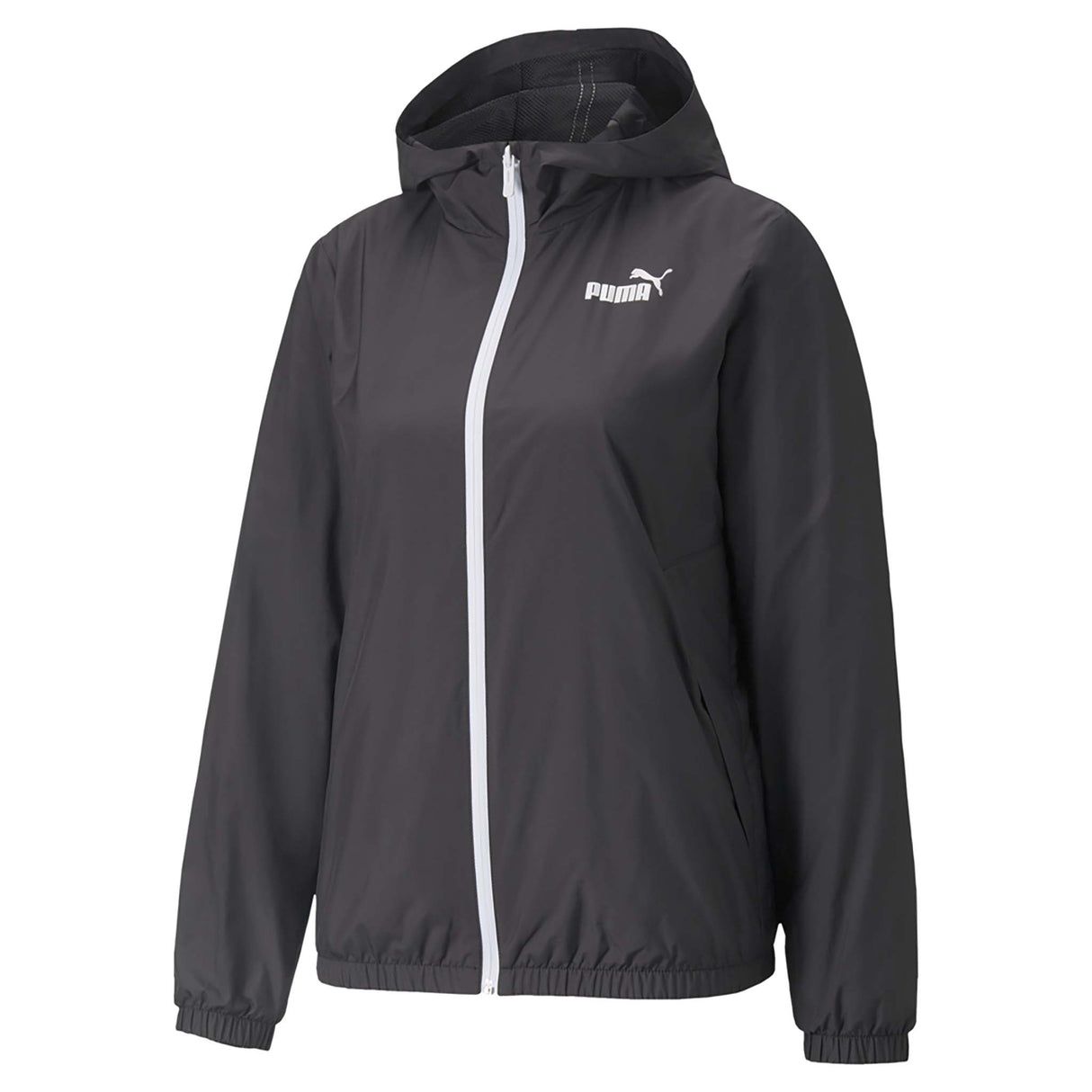 Puma Essential Solid Windbreaker manteau coupe-vent noir femme