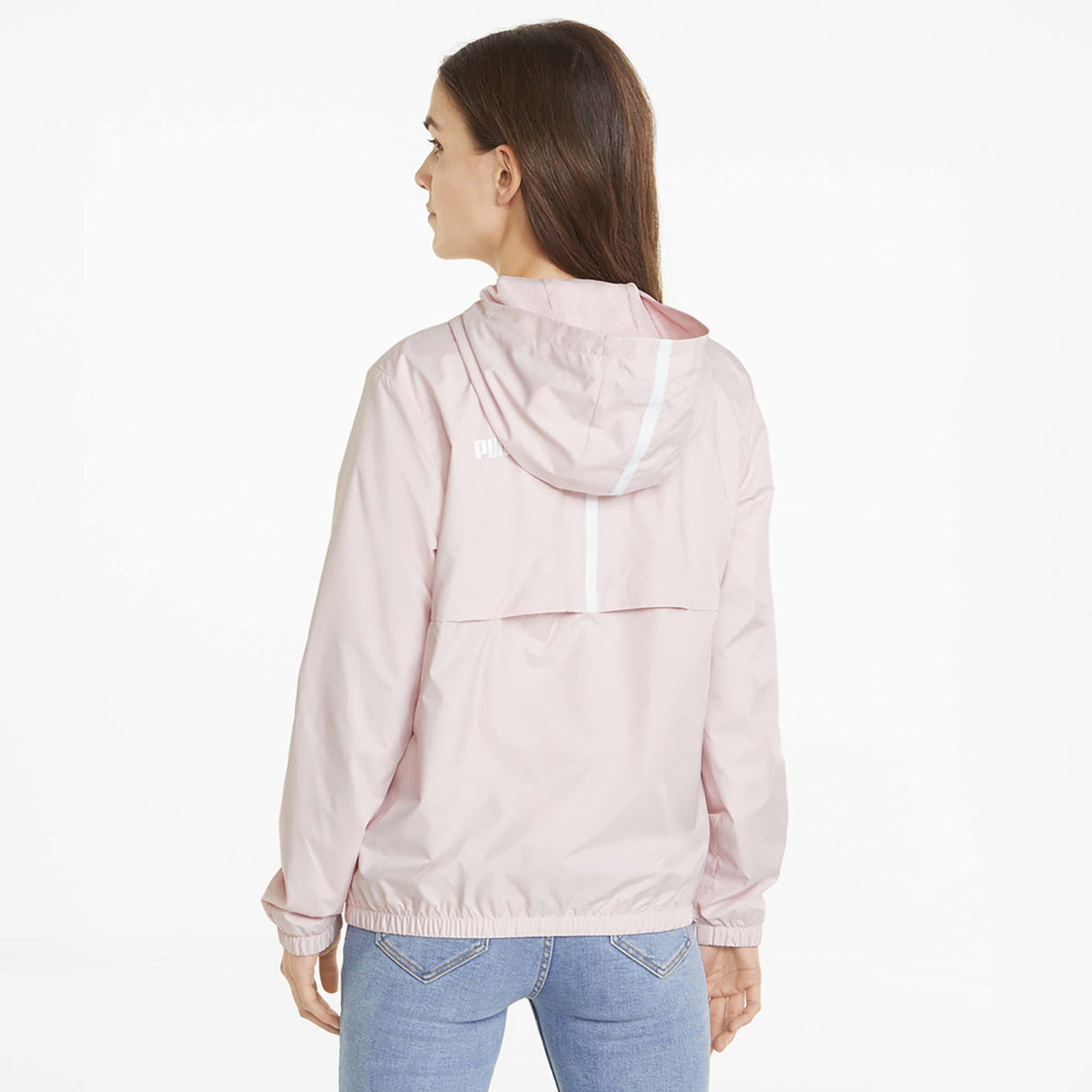 Puma Essential Solid Windbreaker manteau coupe-vent rose femme dos