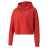 Puma Sweatshirt Essential Cropped Logo Hoodie rouge pour femme