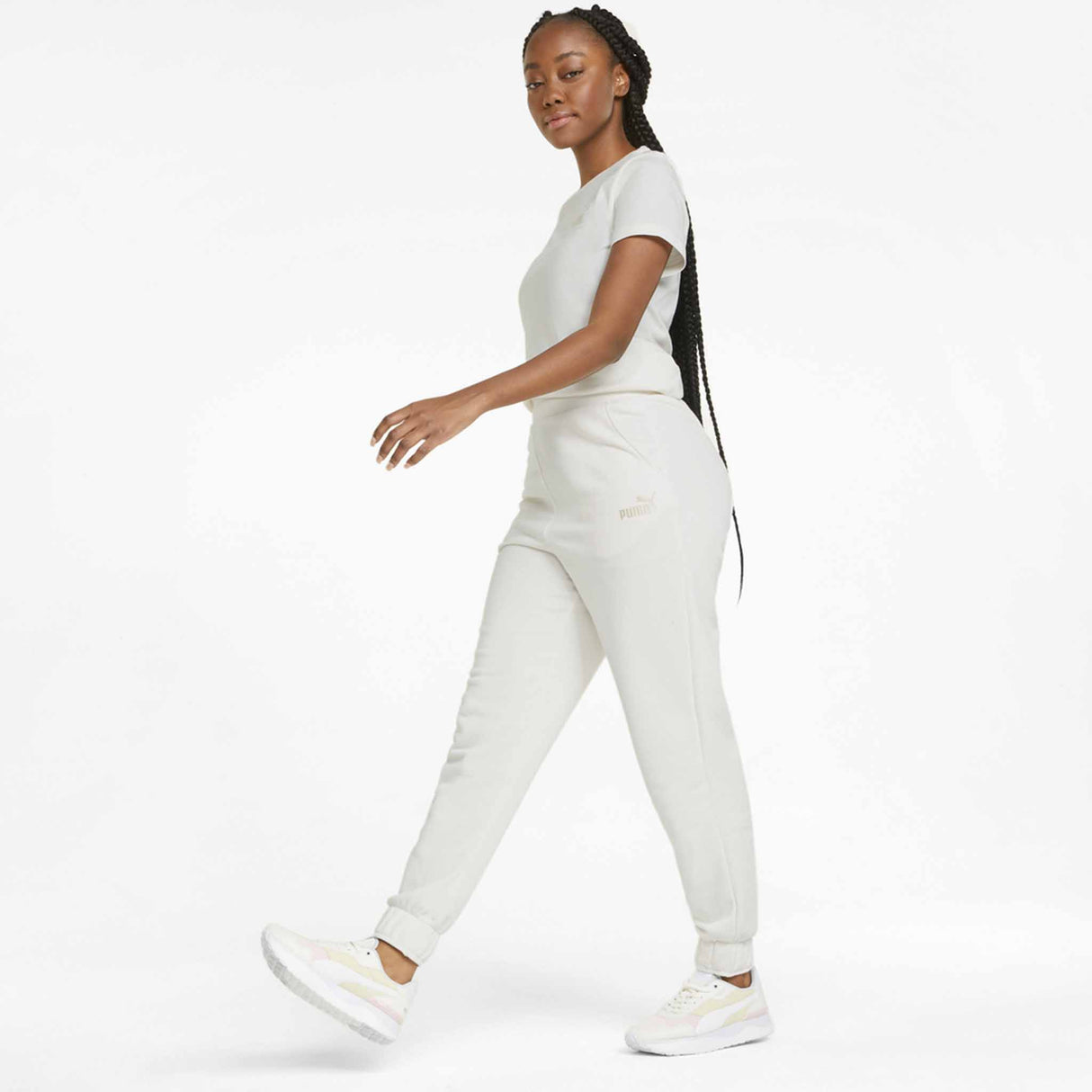 Puma Essential+ Embroidery High-Waist pantalon taille haute femme - No Color