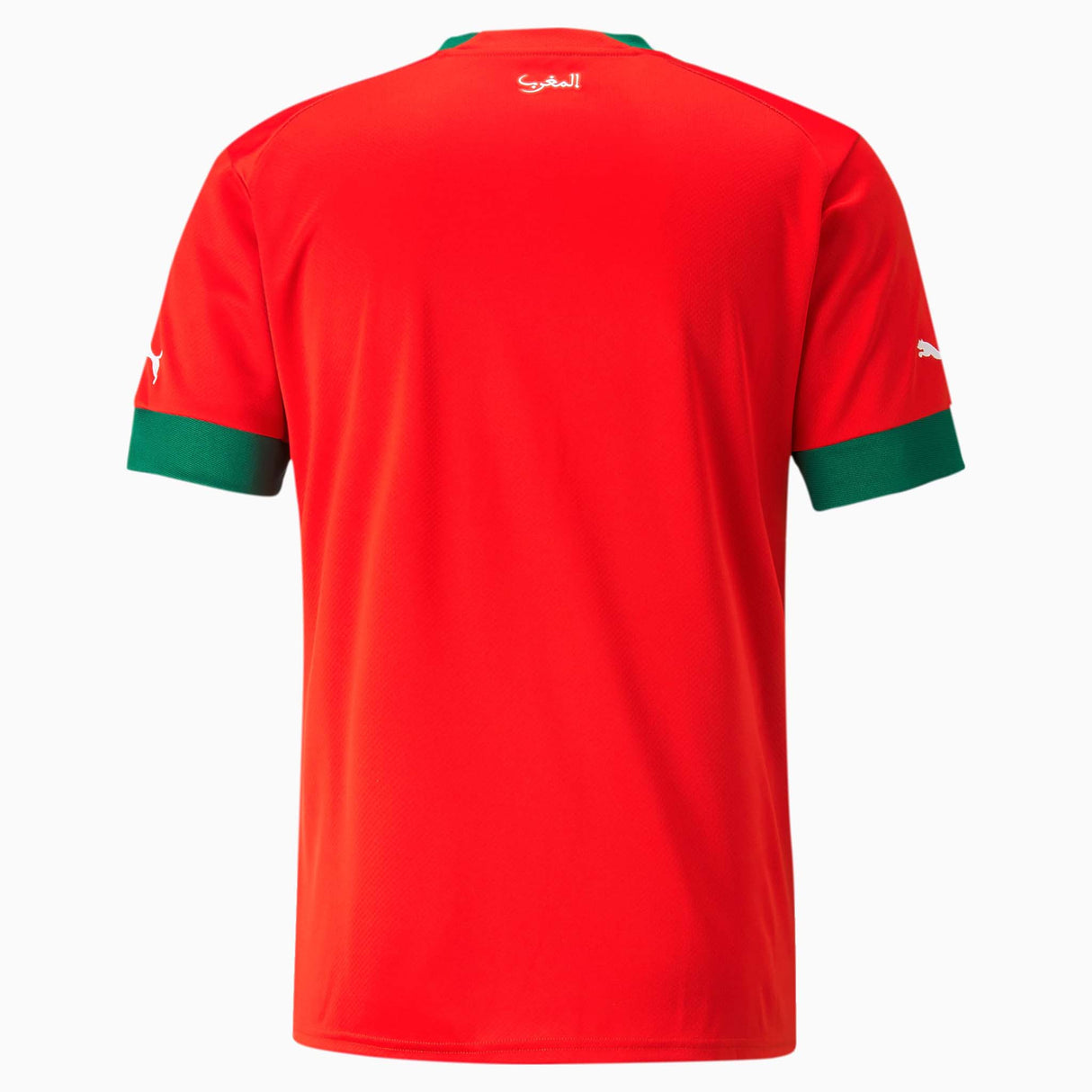 Puma Maroc FRMF maillot de soccer domicile 2022-23 Lions de l'Atlas rouge vert dos 2