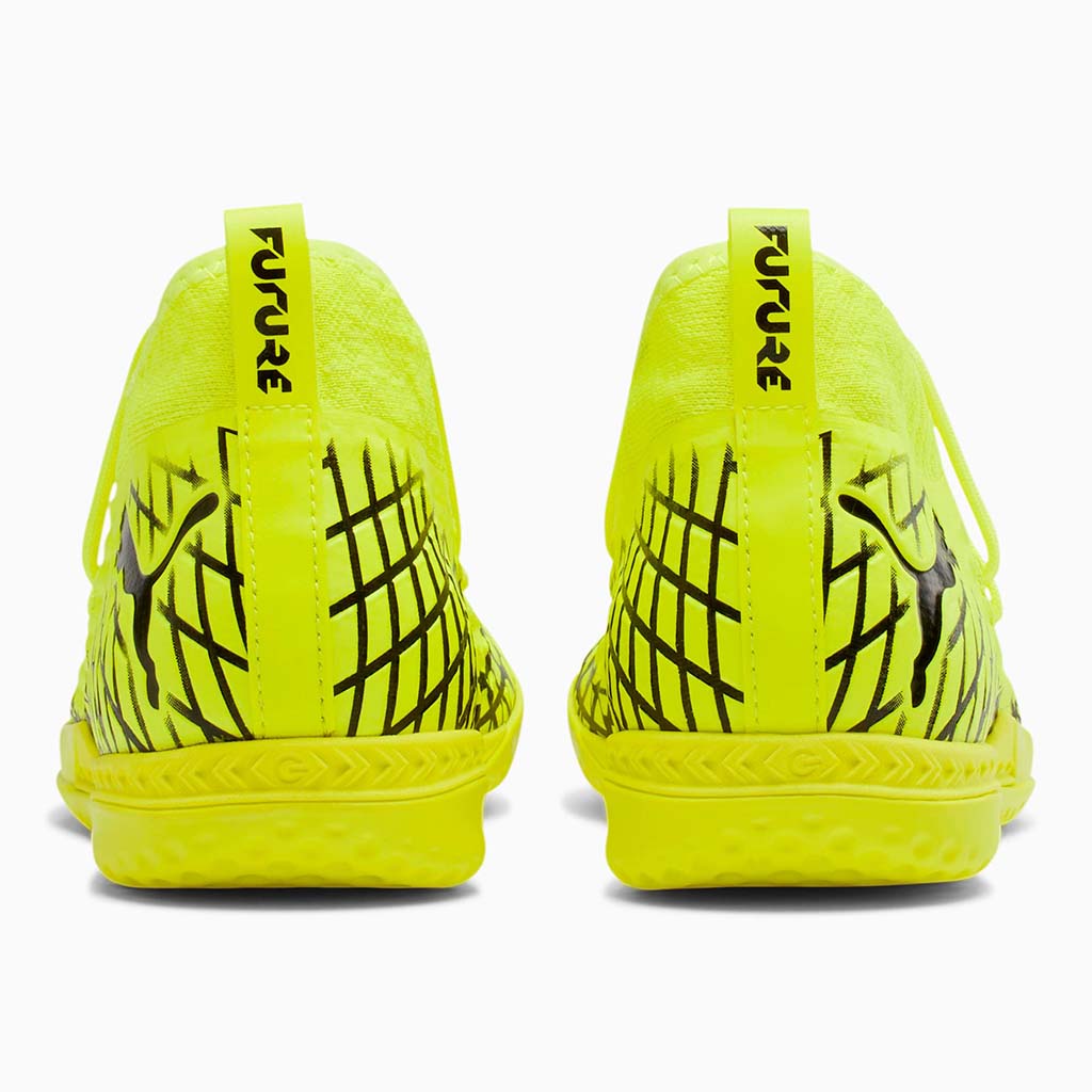 Puma Future 4.3 Netfit IT chaussures de soccer interieur jaune noir talon