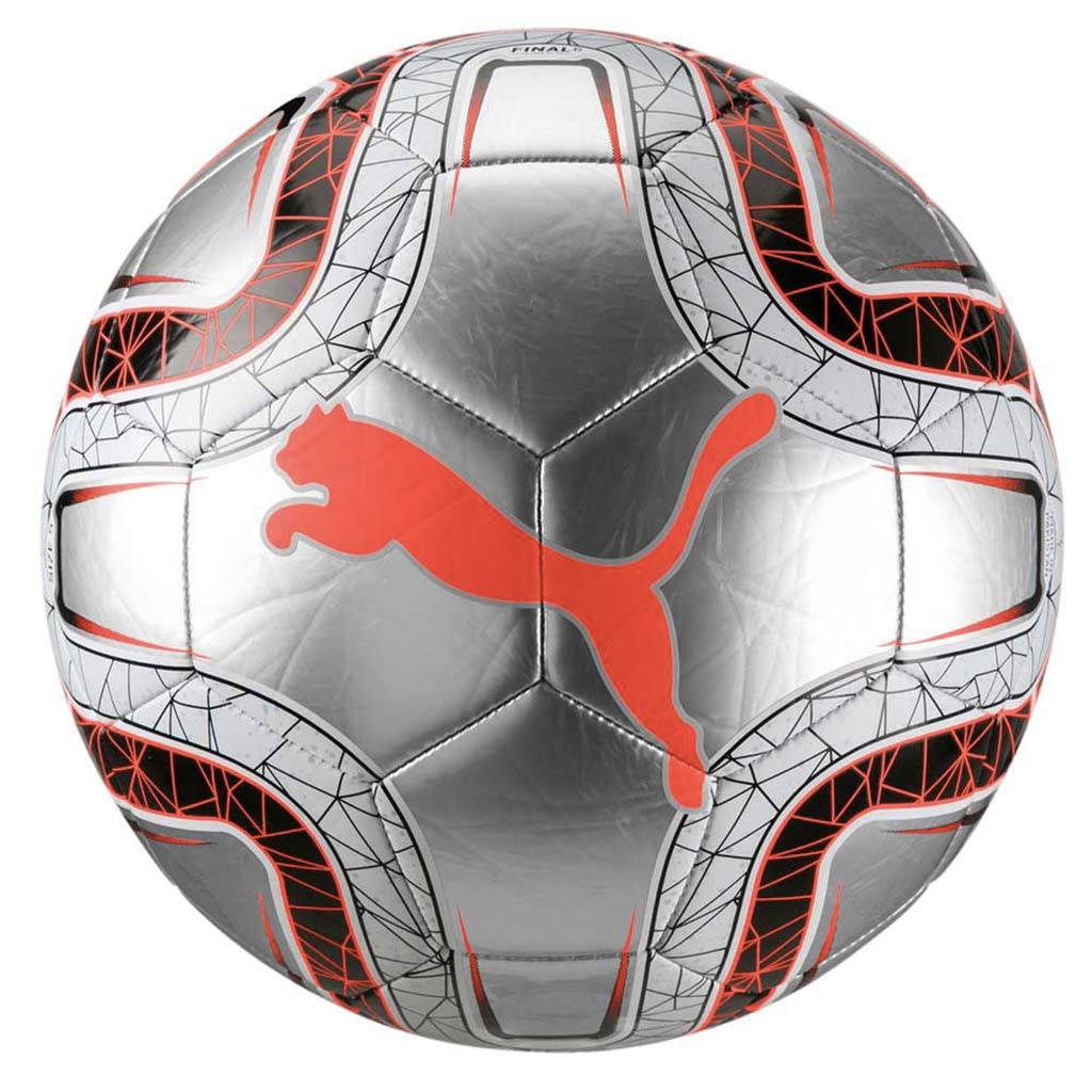 Puma Final 6 MS trainer ballon de soccer argent rouge