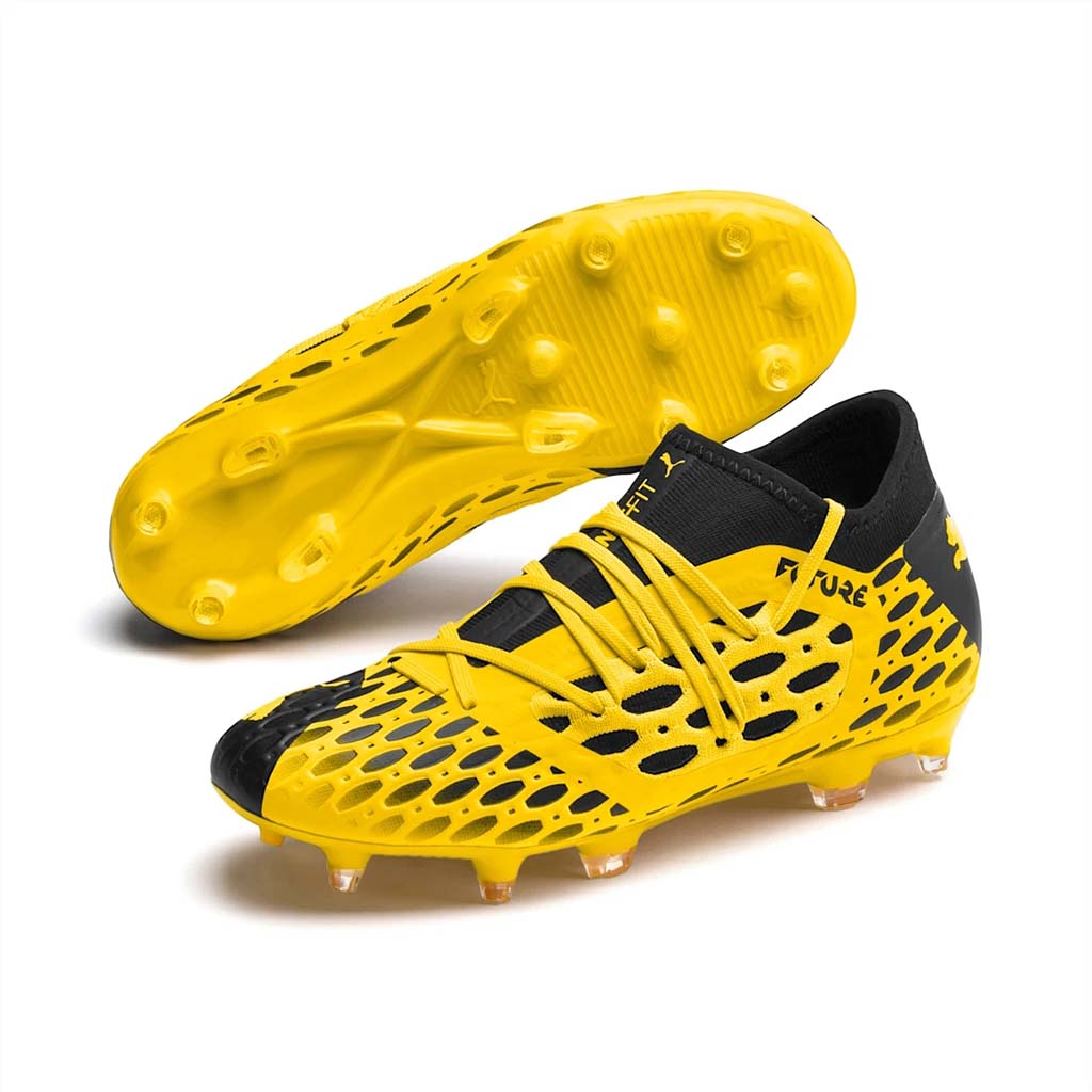 Puma Future 5.3 Netfit FG Junior souliers de soccer a crampons jaune paire