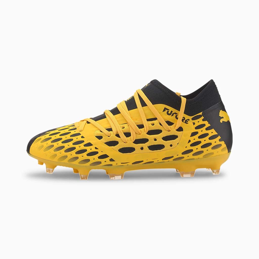 Puma Future 5.3 Netfit FG Junior souliers de soccer a crampons jaune