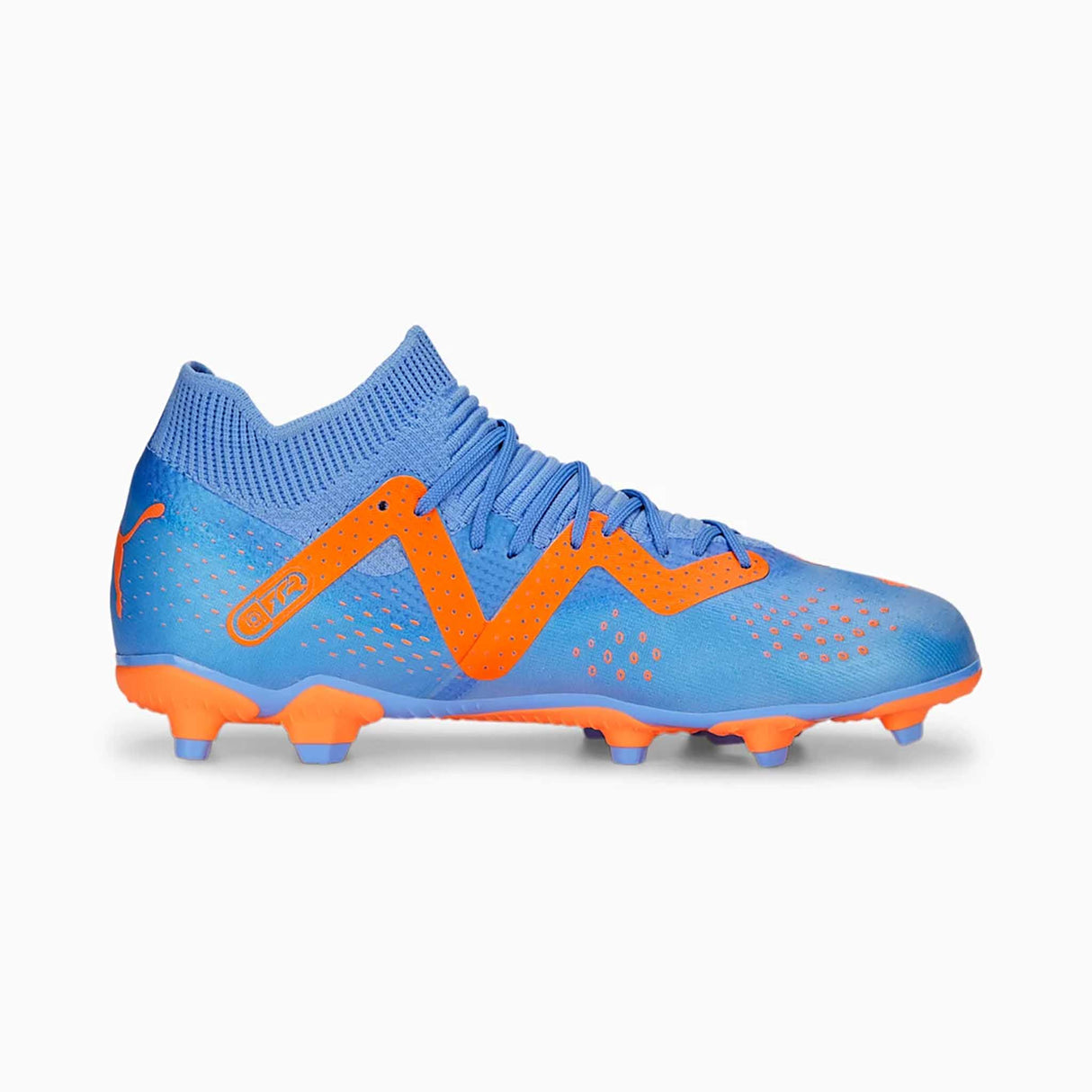 Souliers de soccer Puma Future Match FG/AG junior lateral-Blue Glimmer / Puma White / Ultra Orange