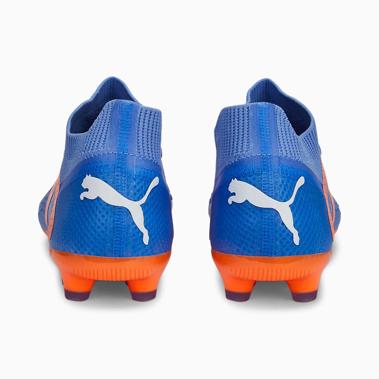Souliers de soccer Puma Future Match FG/AG junior talons-Blue Glimmer / Puma White / Ultra Orange