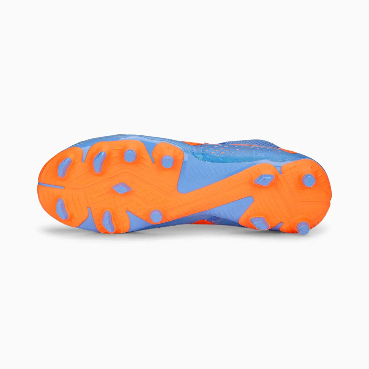 Souliers de soccer Puma Future Match FG/AG junior crampons-Blue Glimmer / Puma White / Ultra Orange