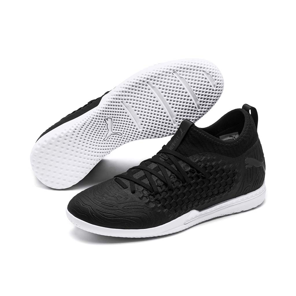 Puma Future 19.3 Netfit IT Futsal chaussure de soccer interieur noir blanc paire