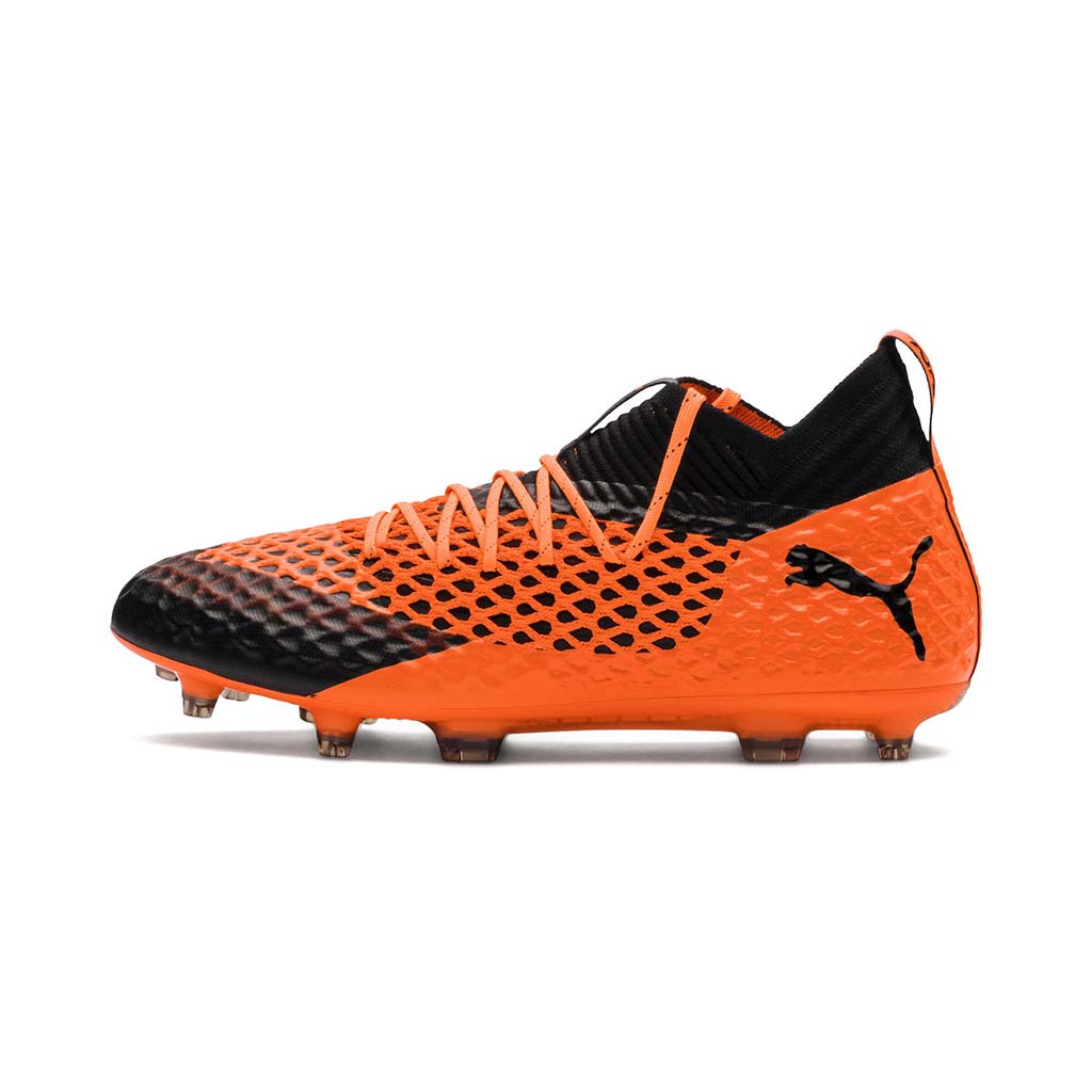 Puma Future 2.1 Netfit FG/AG chaussure de soccer orange noir