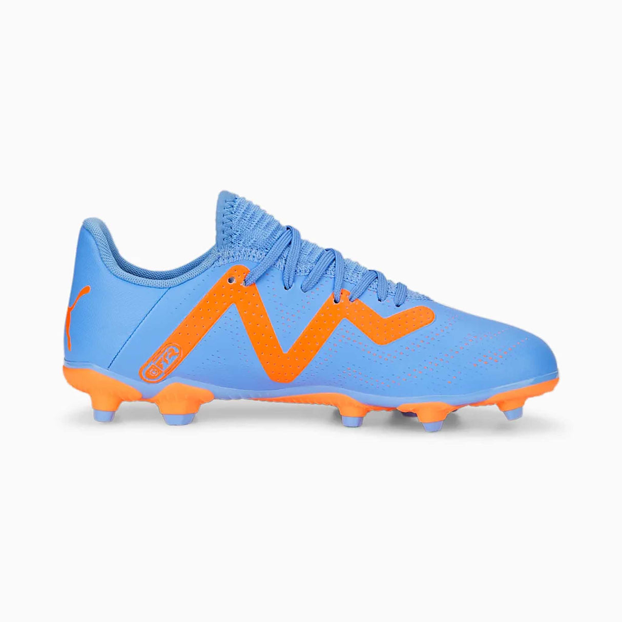 Puma Future Play FG/AG souliers soccer enfant lateral- blue glimmer / white / orange