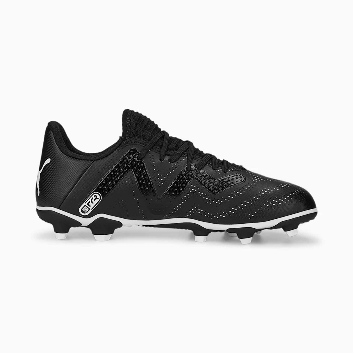 Puma Future Play FG/AG souliers soccer enfant lateral- noir / blanc