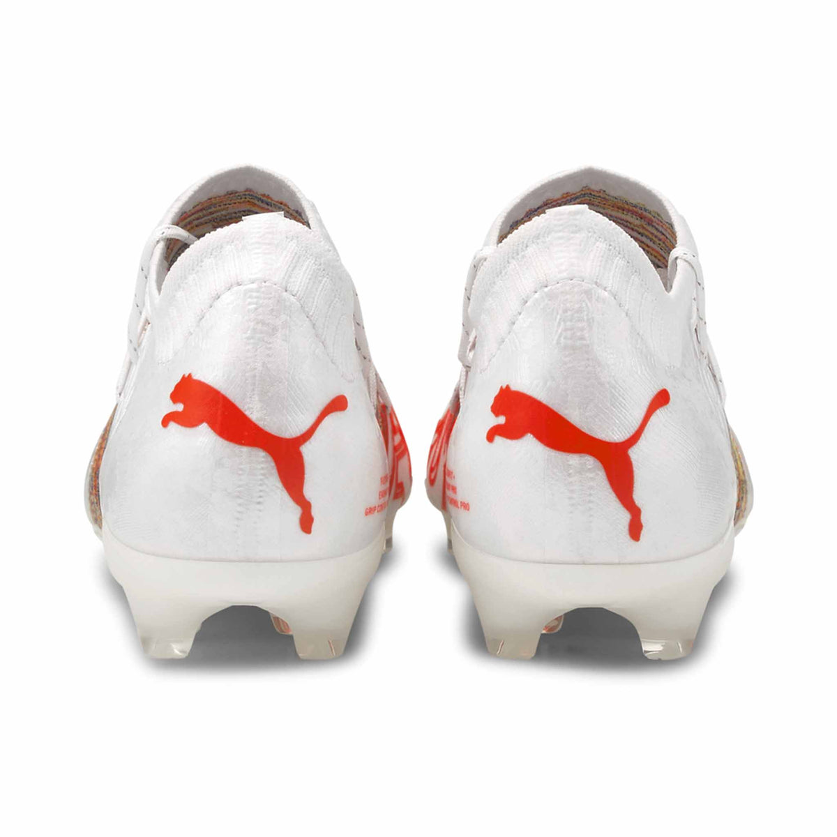Puma Future Z 1.1 FG chaussures de soccer à crampons Puma White/Red Blast vue de dos