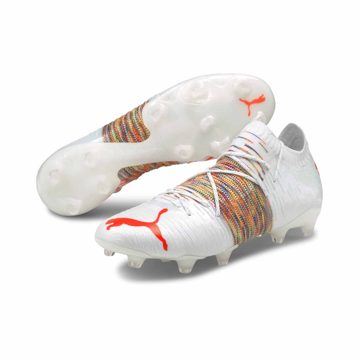 Puma Future Z 1.1 FG chaussures de soccer à crampons Puma White/Red Blast paire