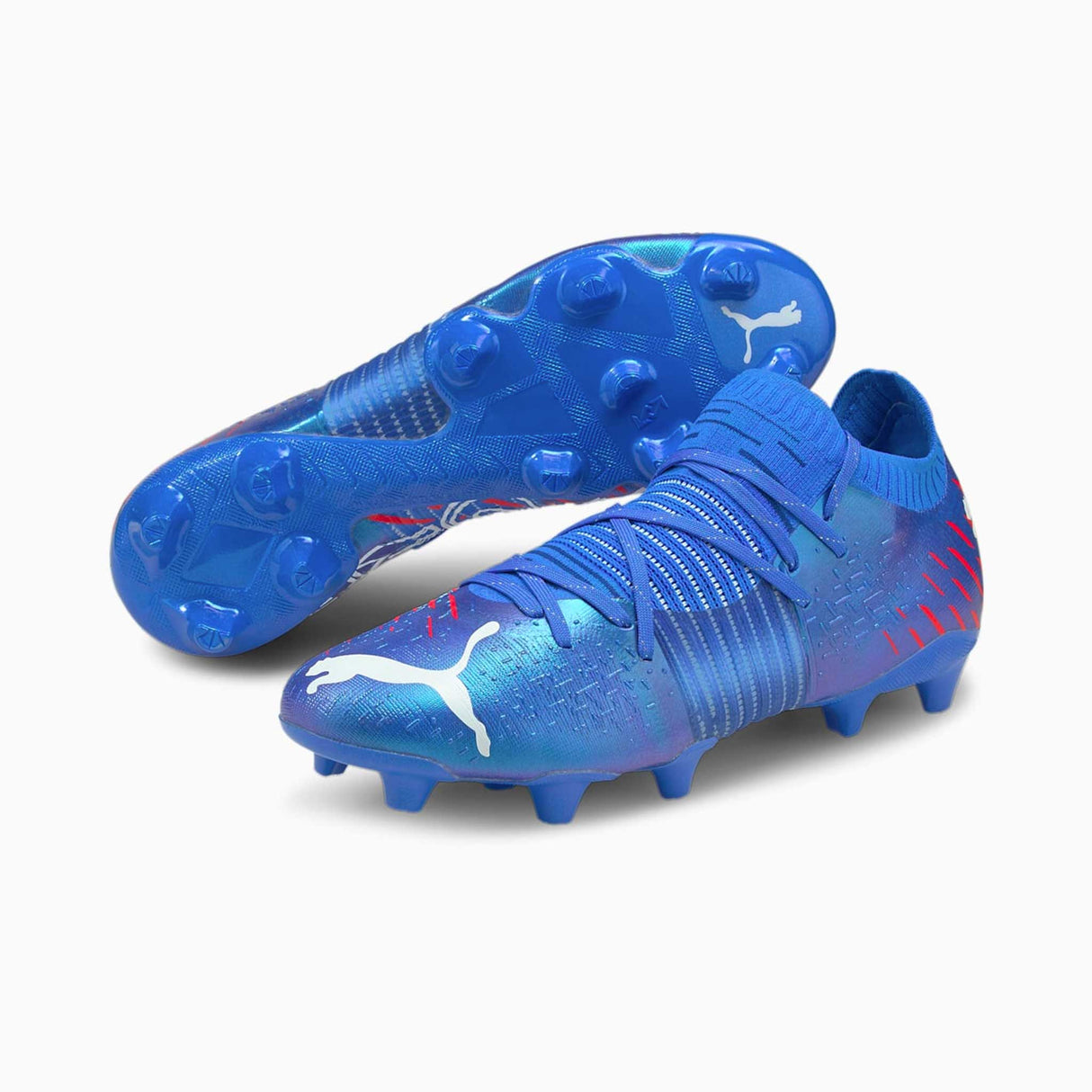 Puma Future Z 1.2 FG chaussures de soccer à crampons - Bluemazing / Sunblaze / Surf the web - paire
