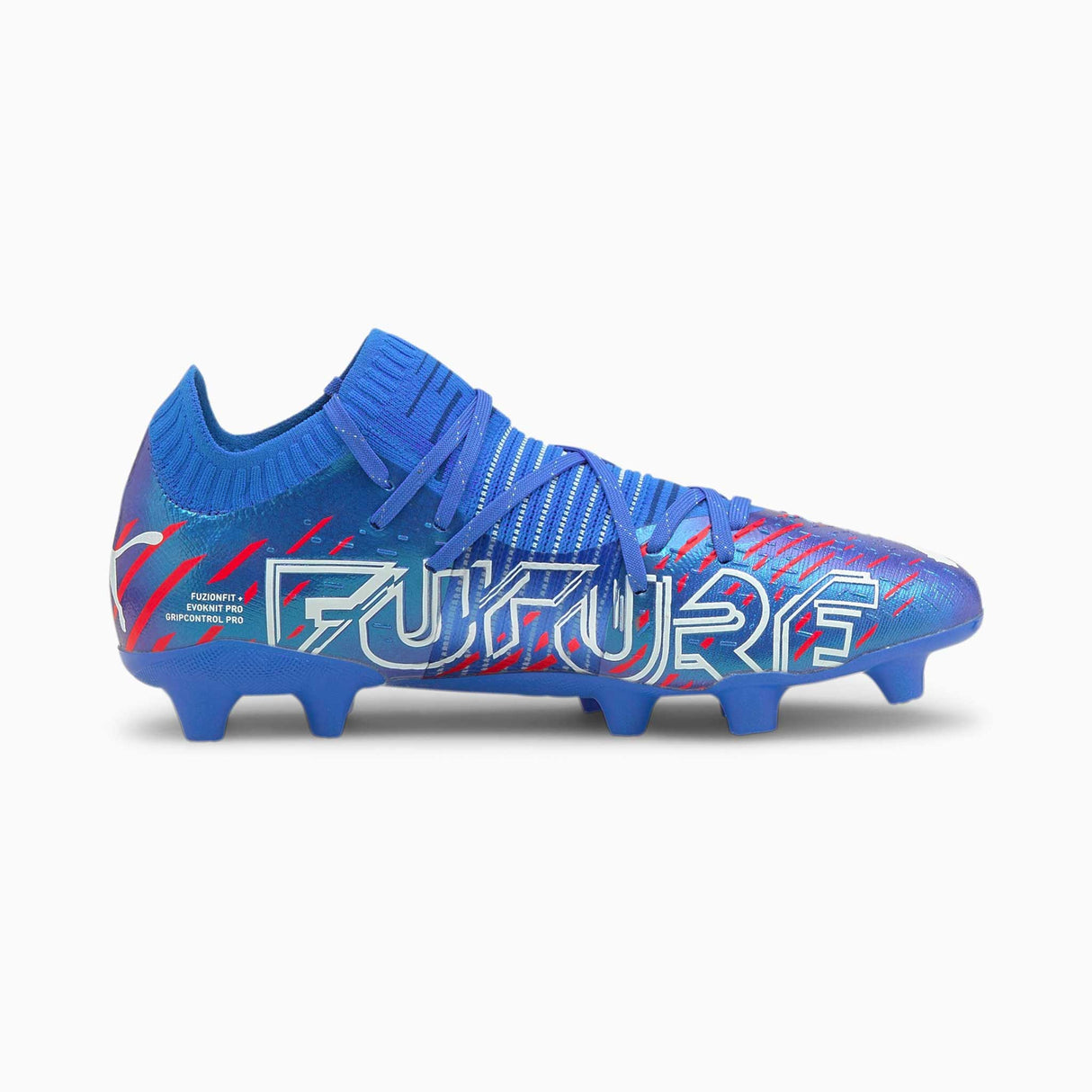 Puma Future Z 1.2 FG chaussures de soccer à crampons - Bluemazing / Sunblaze / Surf the web - Côté