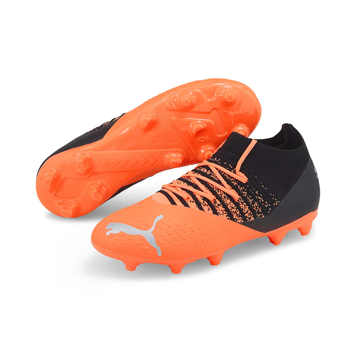 Puma Future Z 3.3 FG/AG souliers de soccer junior citrus silver paire