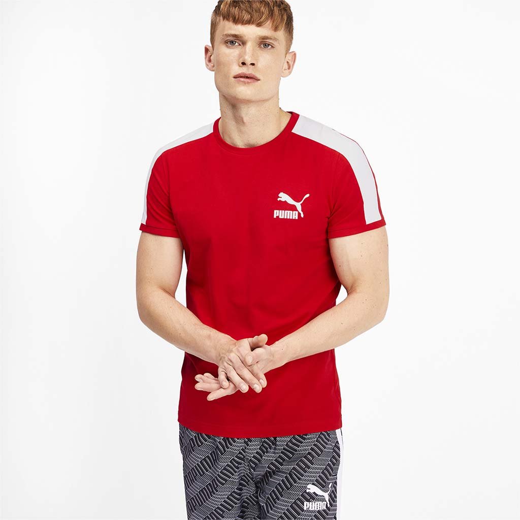 Puma Iconic T7 Men's Tee high brisk red lv