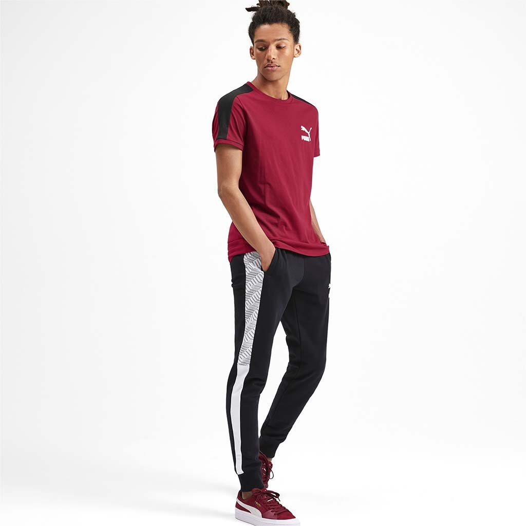 uma Iconic T7 Men's Tee rhubarb red lv3