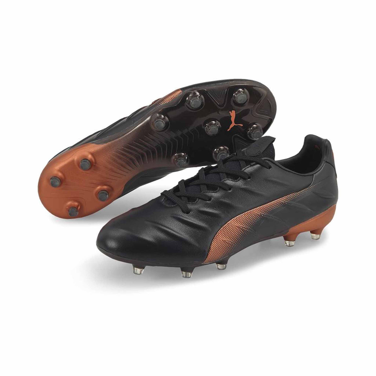 Puma King Platinum 21 FG chaussures de soccer - Puma Black / Neon Citrus