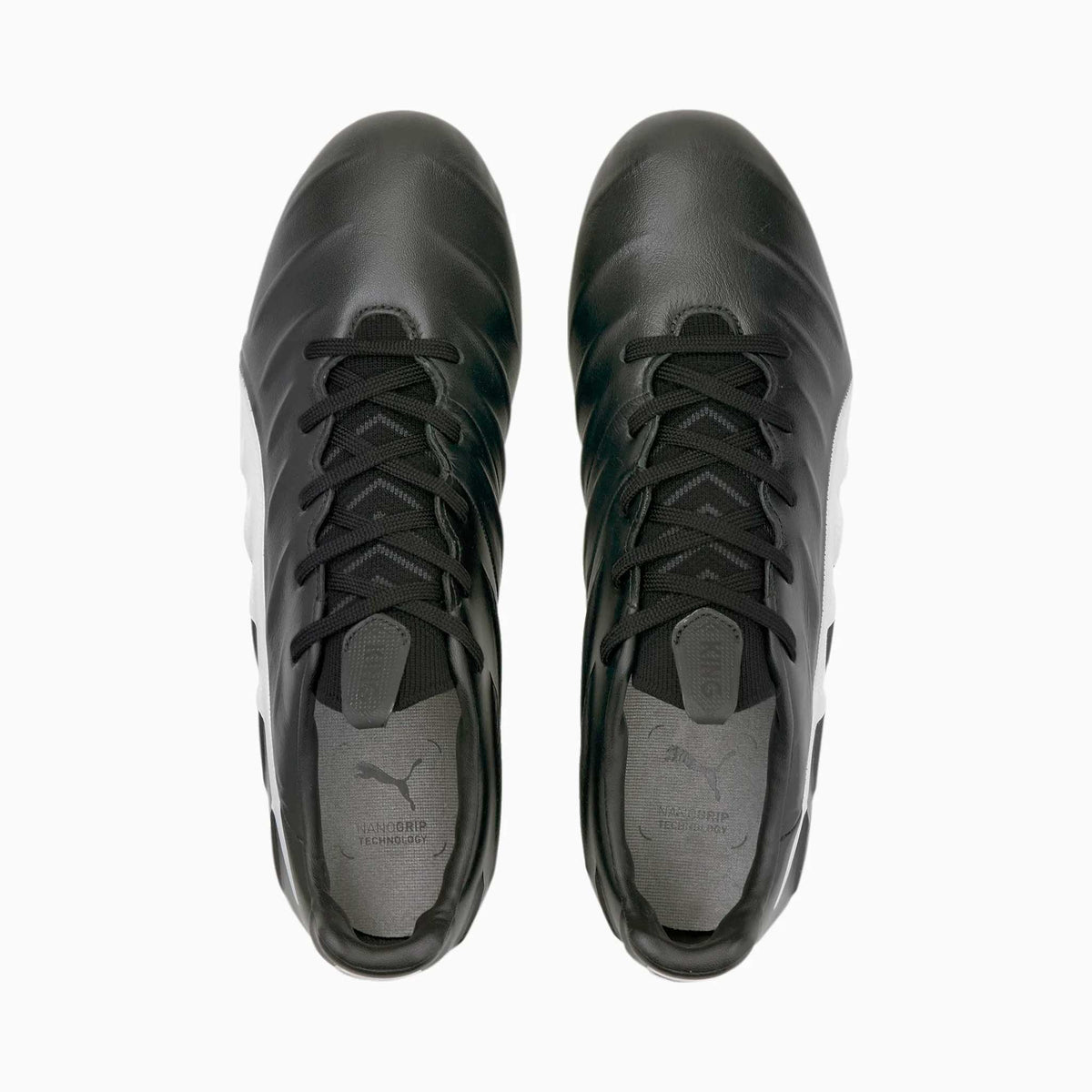 Puma King Platinum 21 FG chaussures de soccer - Puma Black / Puma White - vue de haut
