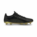 Puma King Pro FG Chaussures de soccer à crampons Noir/Or vue de côté