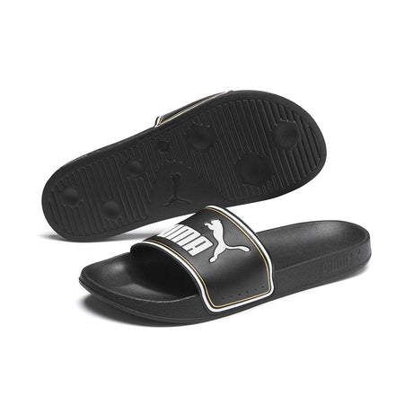 Sandales Puma Leadcat FTR noir blanc or paire