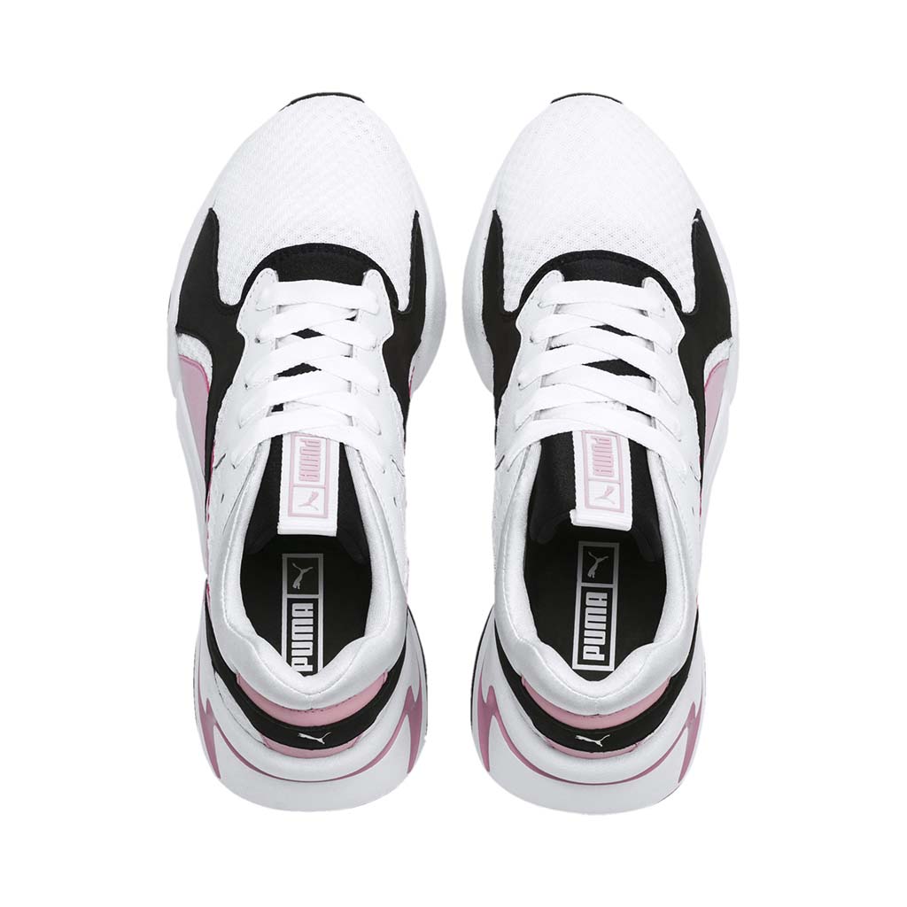 Puma Nova 90&#39;s Bloc chaussure espadrille femme blanc rose uv