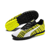 Puma One 5.4 TT chaussure de soccer turf synthetique junior blanc noir jaune pv