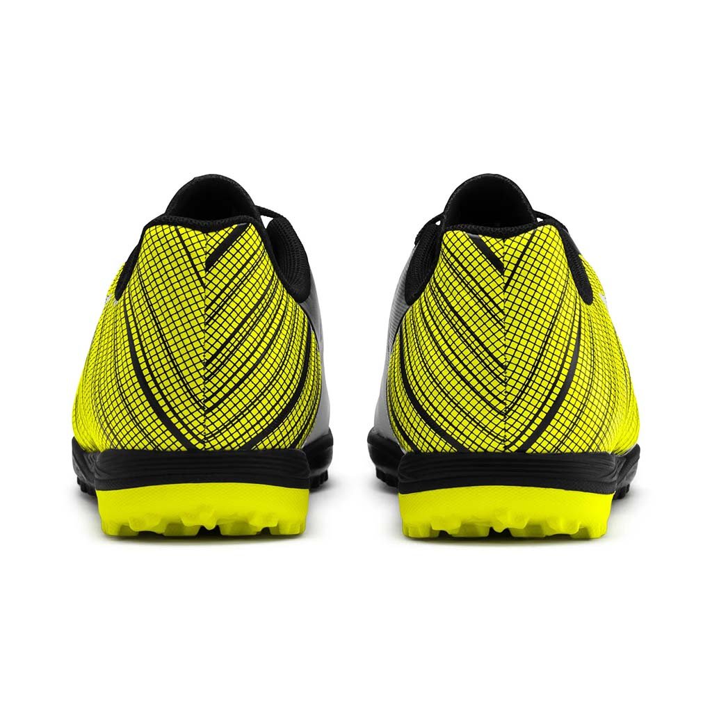 Puma One 5.4 TT chaussure de soccer turf synthetique junior blanc noir jaune rv