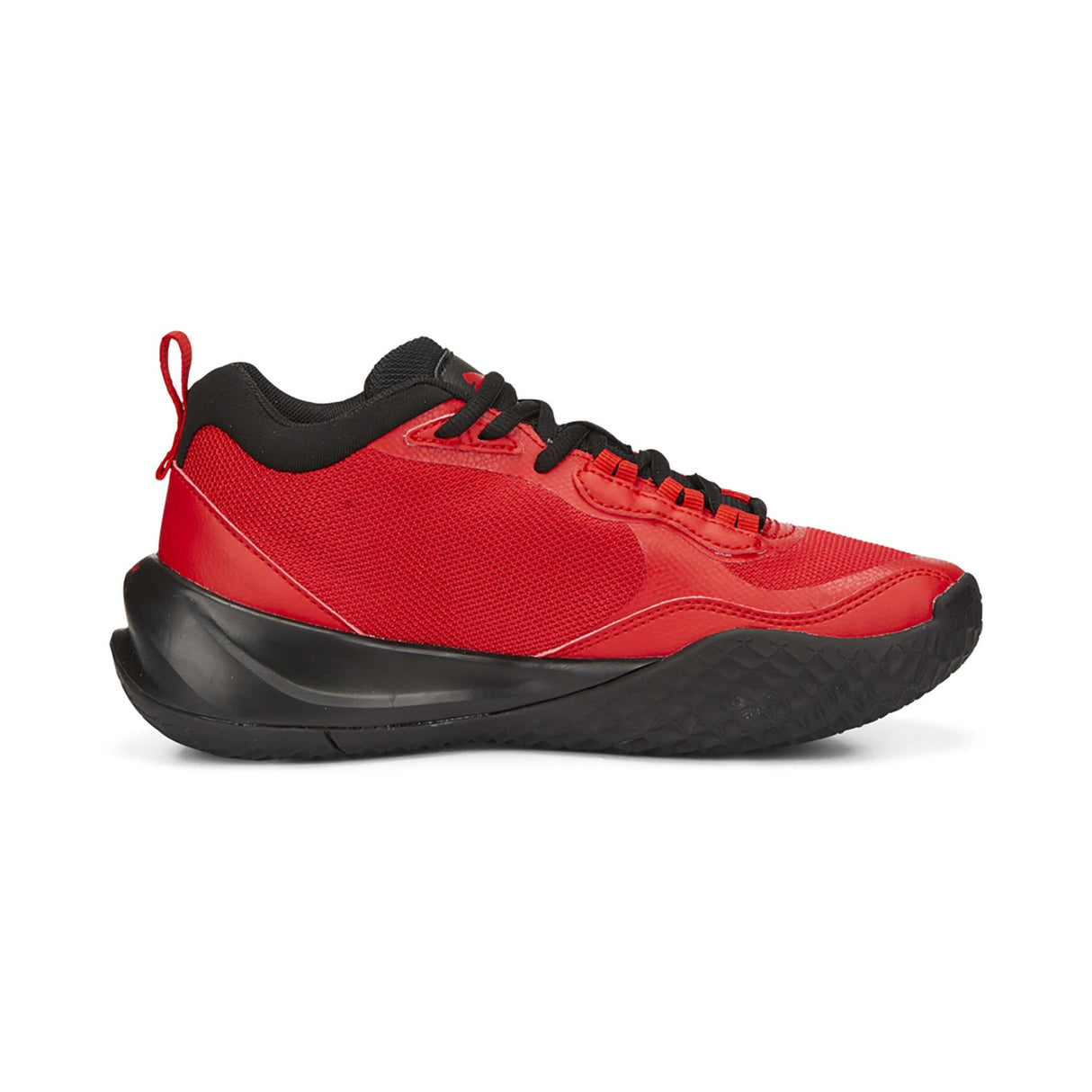 Puma Playmaker Pro chaussures de basketball enfant lateral- rouge / noir