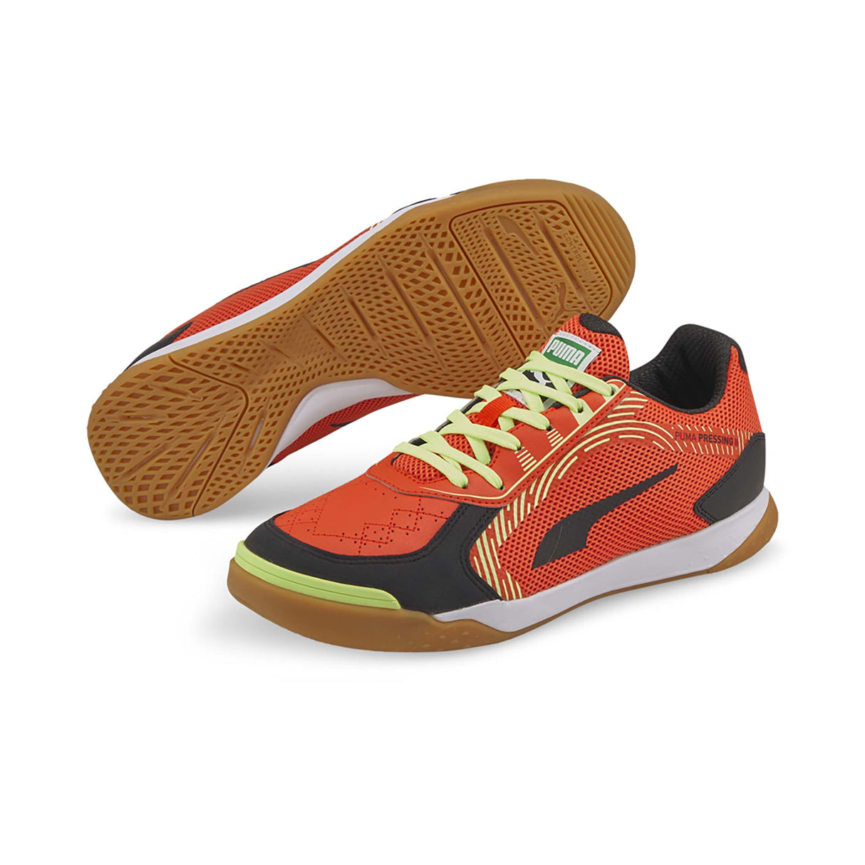 Puma Pressing II chaussures de soccer intérieur cherry tomato black paire