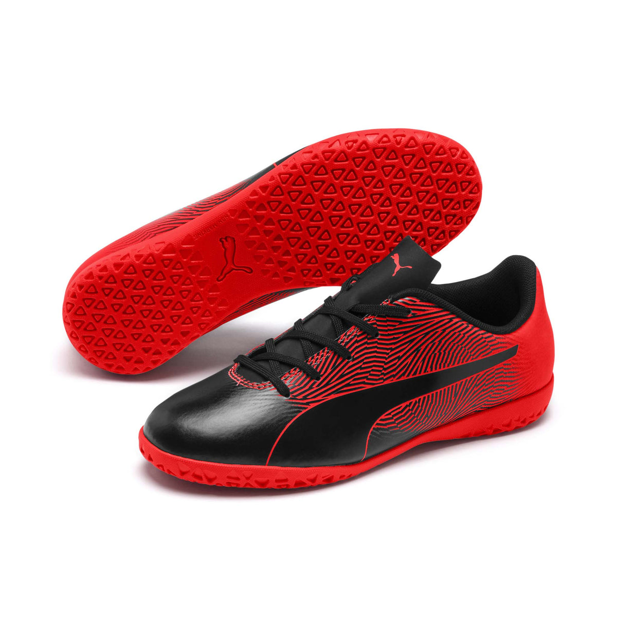 Puma Spirit II IT junior chaussure de soccer intérieur enfant rouge noir