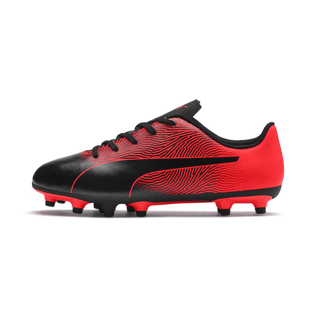 Puma Spirit II FG Junior chaussure de soccer enfant noir rouge