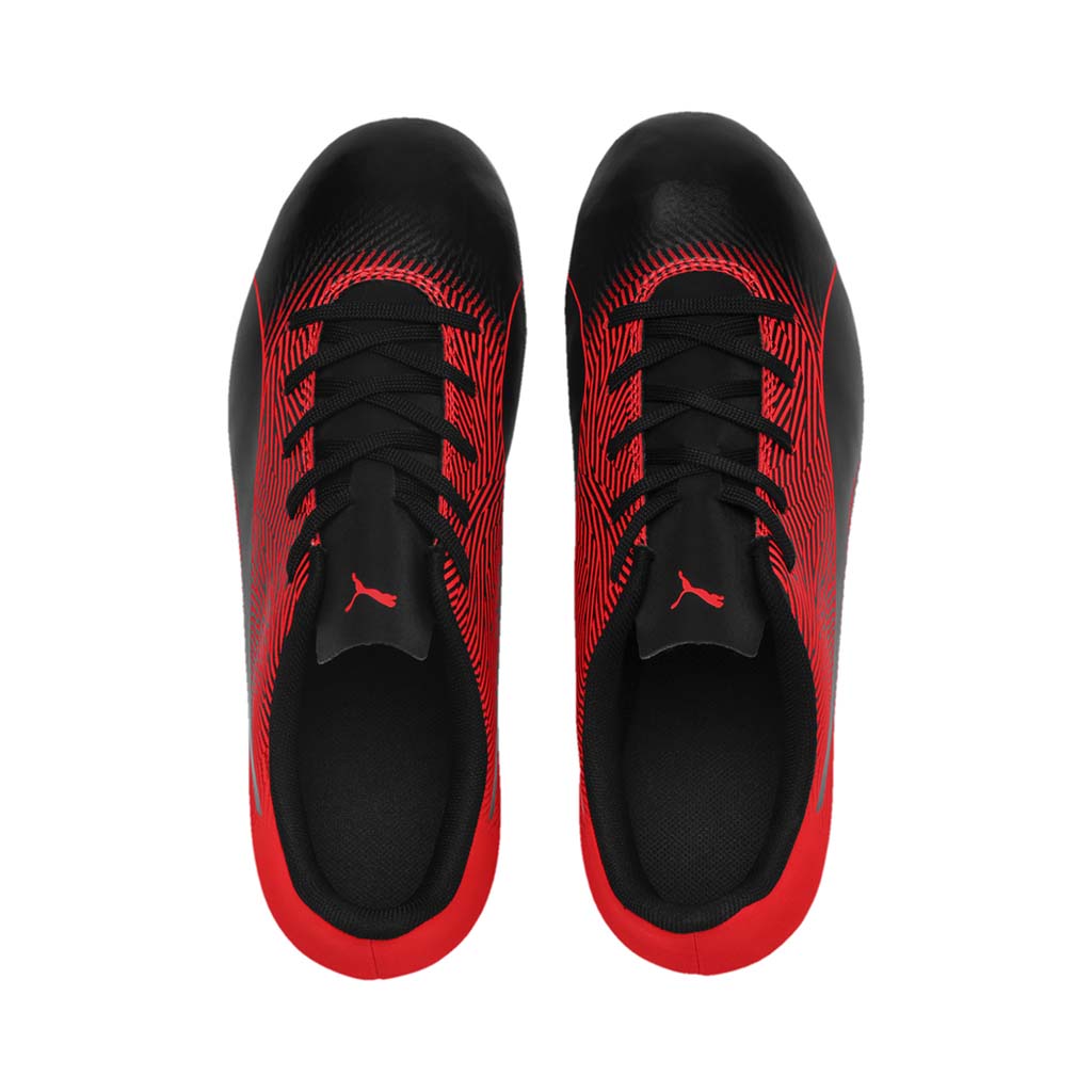 Puma Spirit II FG Junior chaussure de soccer enfant noir rouge uv