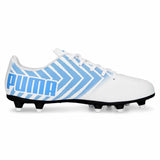 Puma Tacto II FG/AG Junior chaussure de soccer enfant - Blanc / Bleu